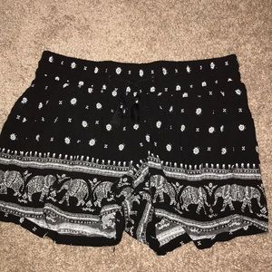 Elephant print shorts!